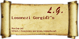 Losonczi Gorgiás névjegykártya